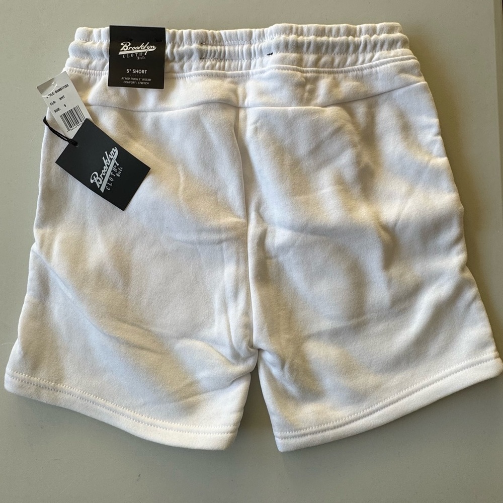 Brooklyn Cloth White Fleece Shorts | Size Small | NWT - Picture 3 of 3